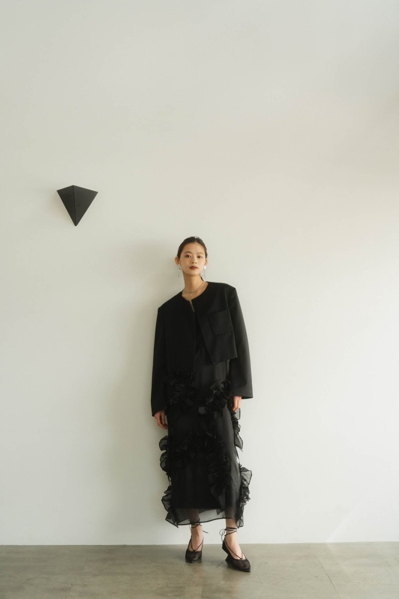 collarless jacket/black - KNUTH MARF