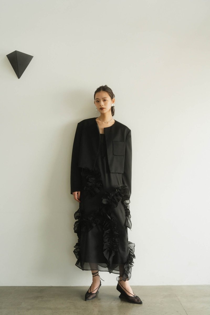 collarless jacket/black - KNUTH MARF