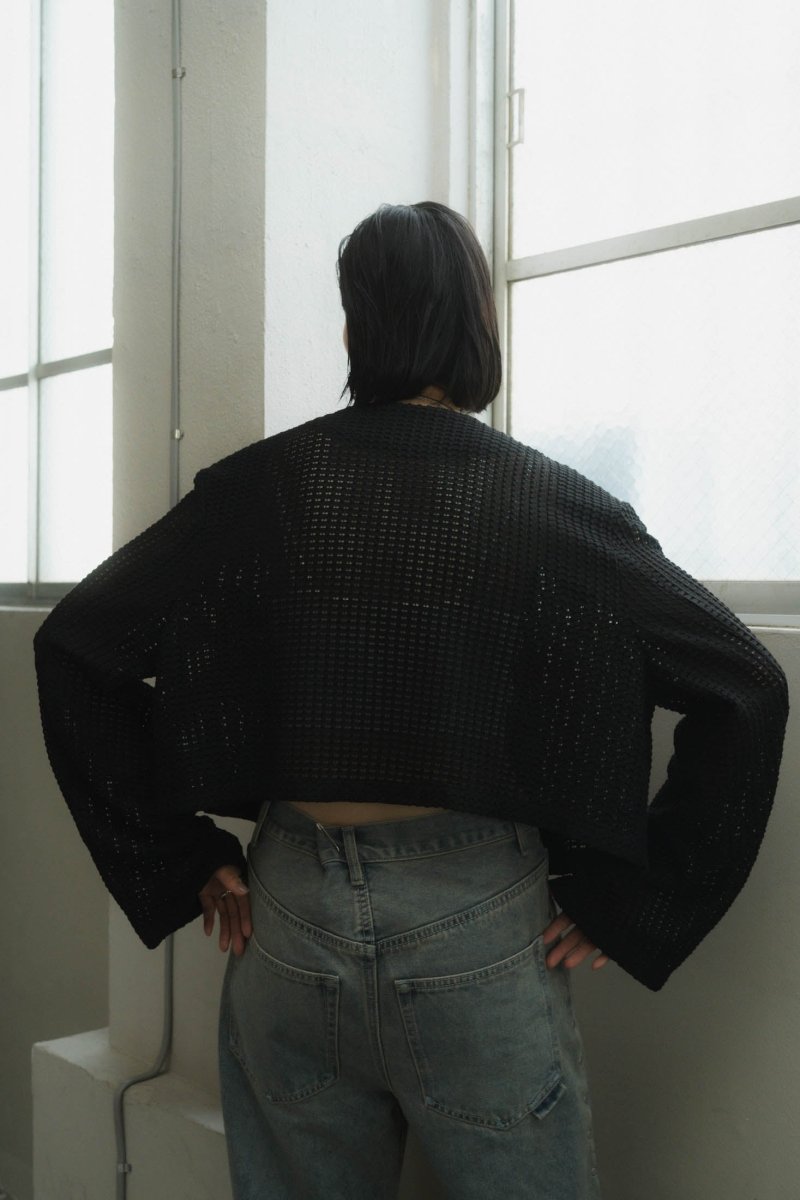 collarless jacket/mesh - KNUTH MARF