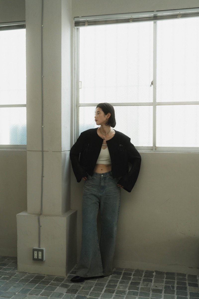 collarless jacket/mesh - KNUTH MARF