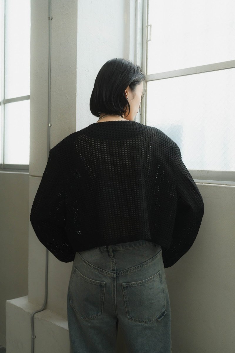collarless jacket/mesh - KNUTH MARF