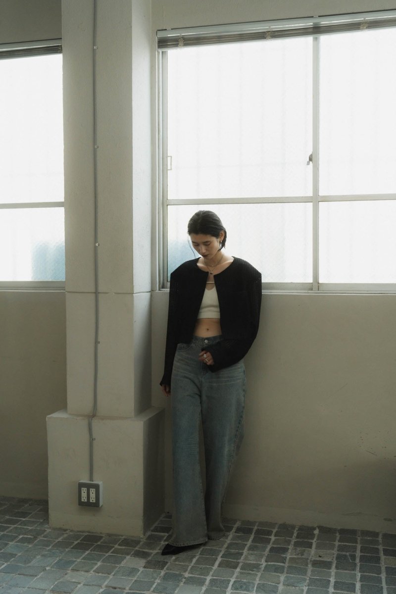 collarless jacket/mesh - KNUTH MARF