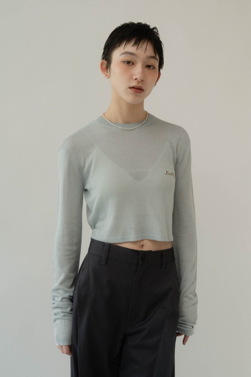 cropped sheer knit/3color - KNUTH MARF