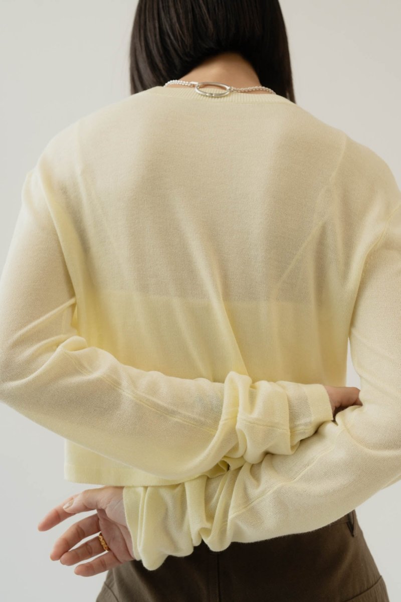 cropped sheer knit/3color - KNUTH MARF