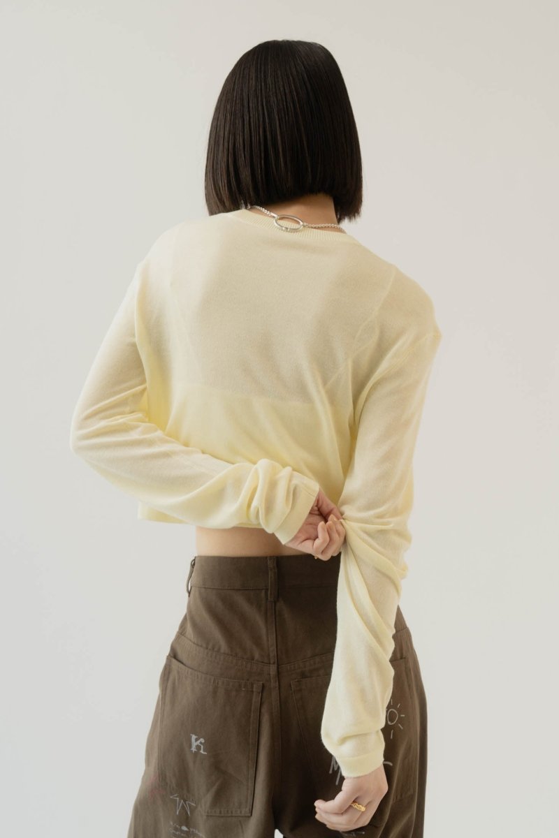 cropped sheer knit/3color - KNUTH MARF