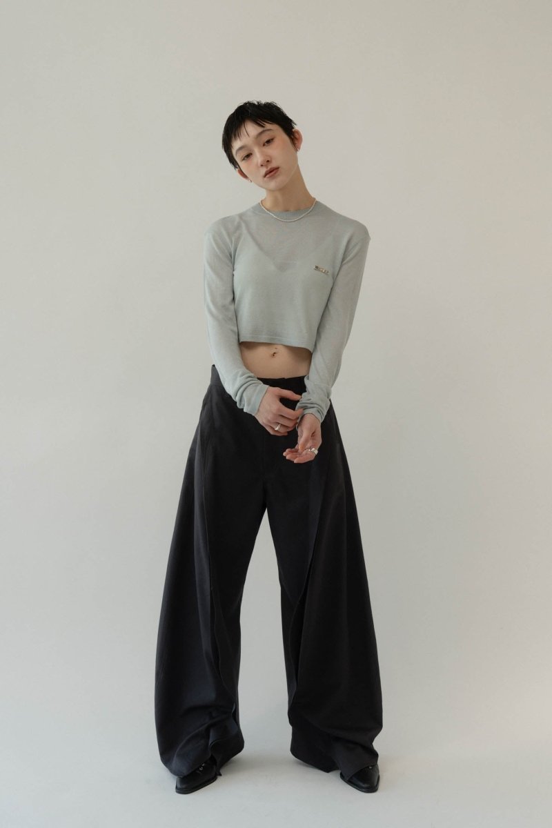 cropped sheer knit/3color - KNUTH MARF