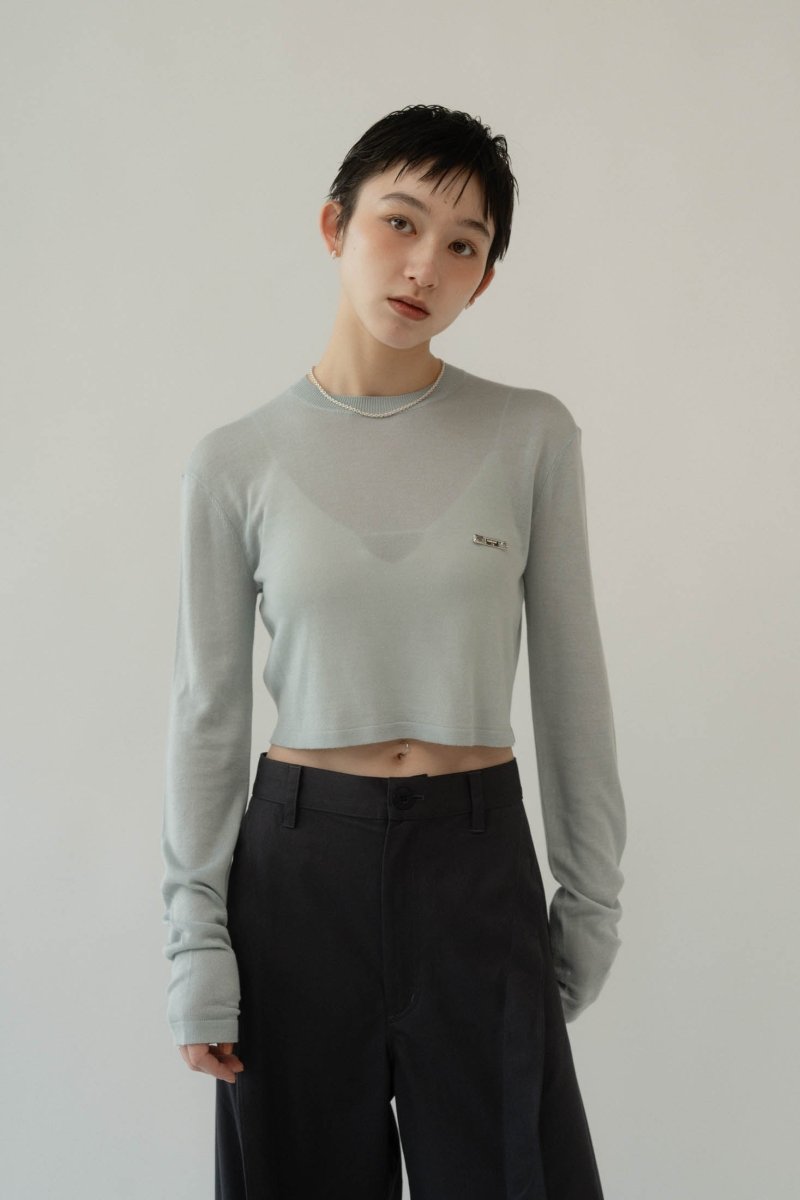 cropped sheer knit/3color - KNUTH MARF