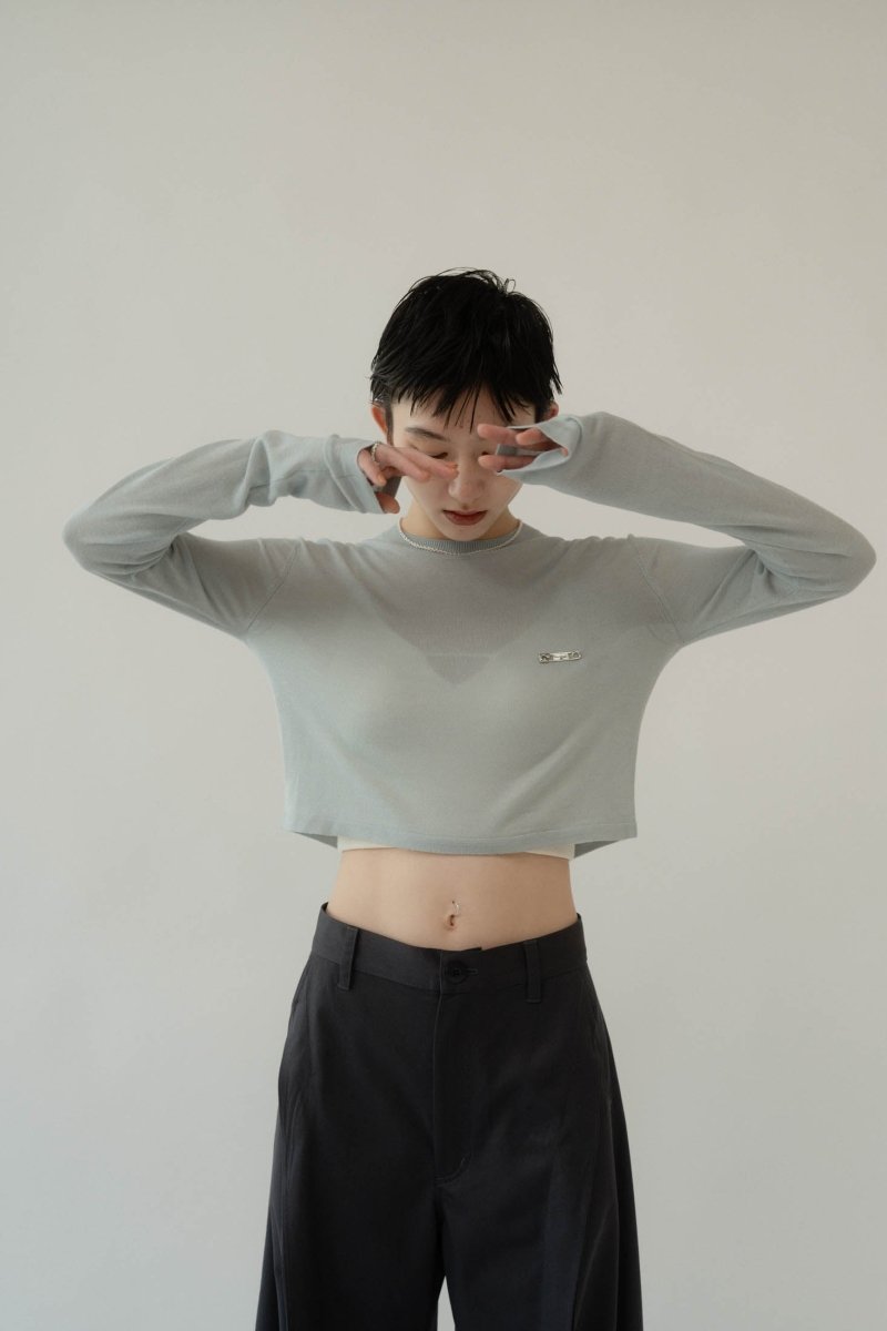 cropped sheer knit/3color - KNUTH MARF