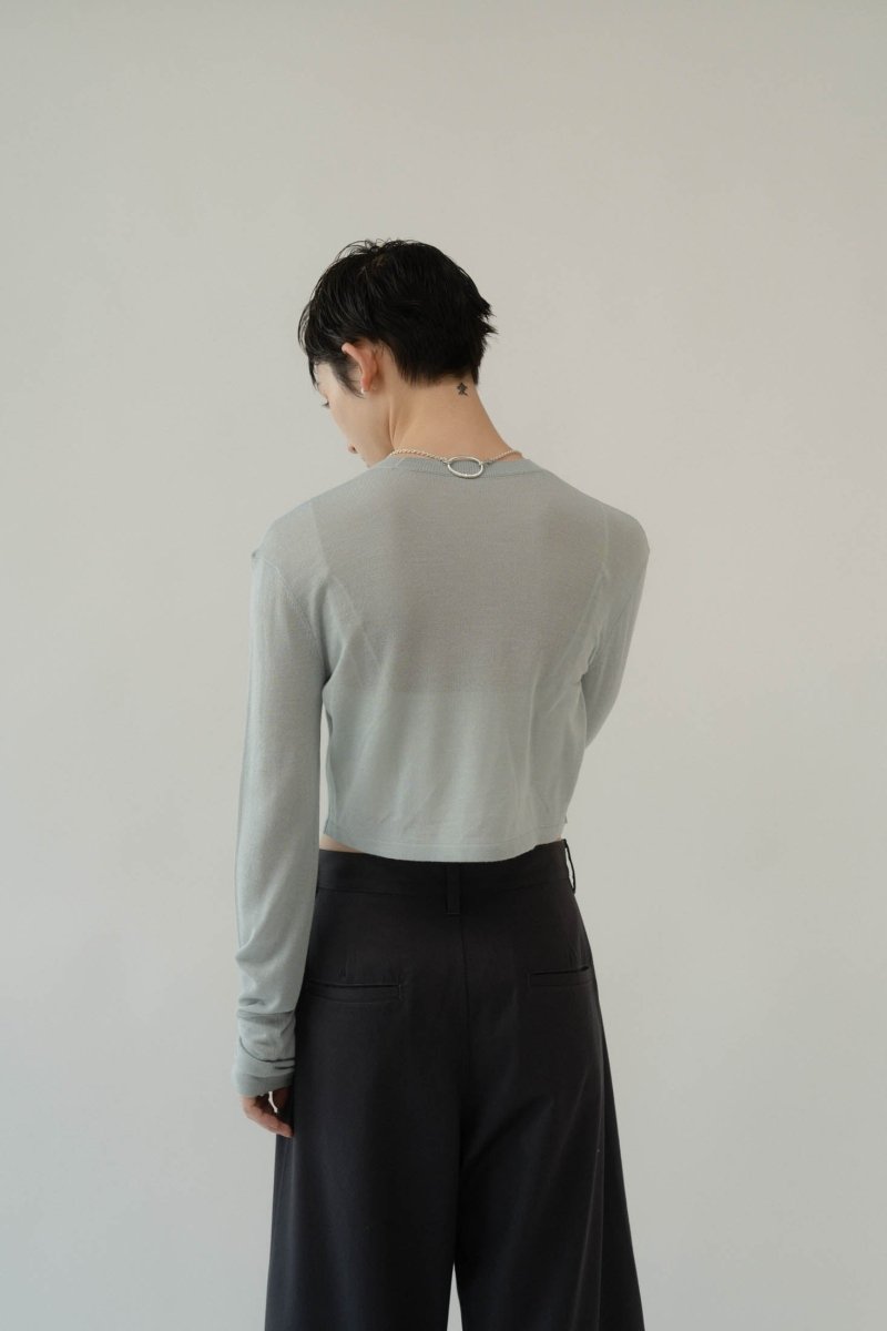 cropped sheer knit/3color - KNUTH MARF