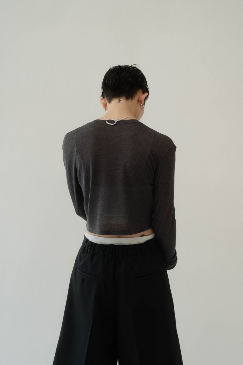 cropped sheer knit/3color - KNUTH MARF