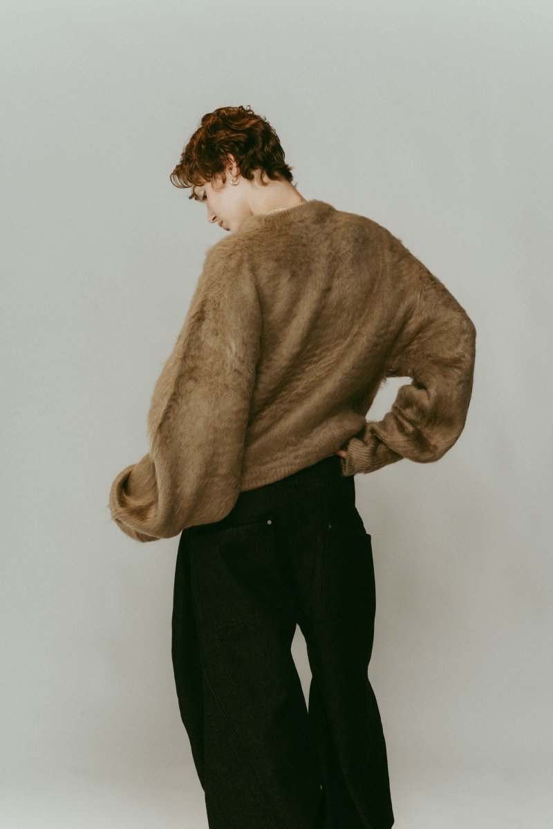 dalmatian shaggy knit(unisex)/beige - KNUTH MARF