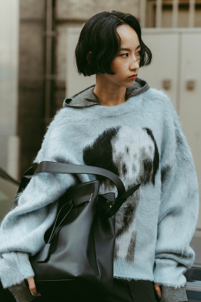 dalmatian shaggy knit(unisex)/blue - KNUTH MARF