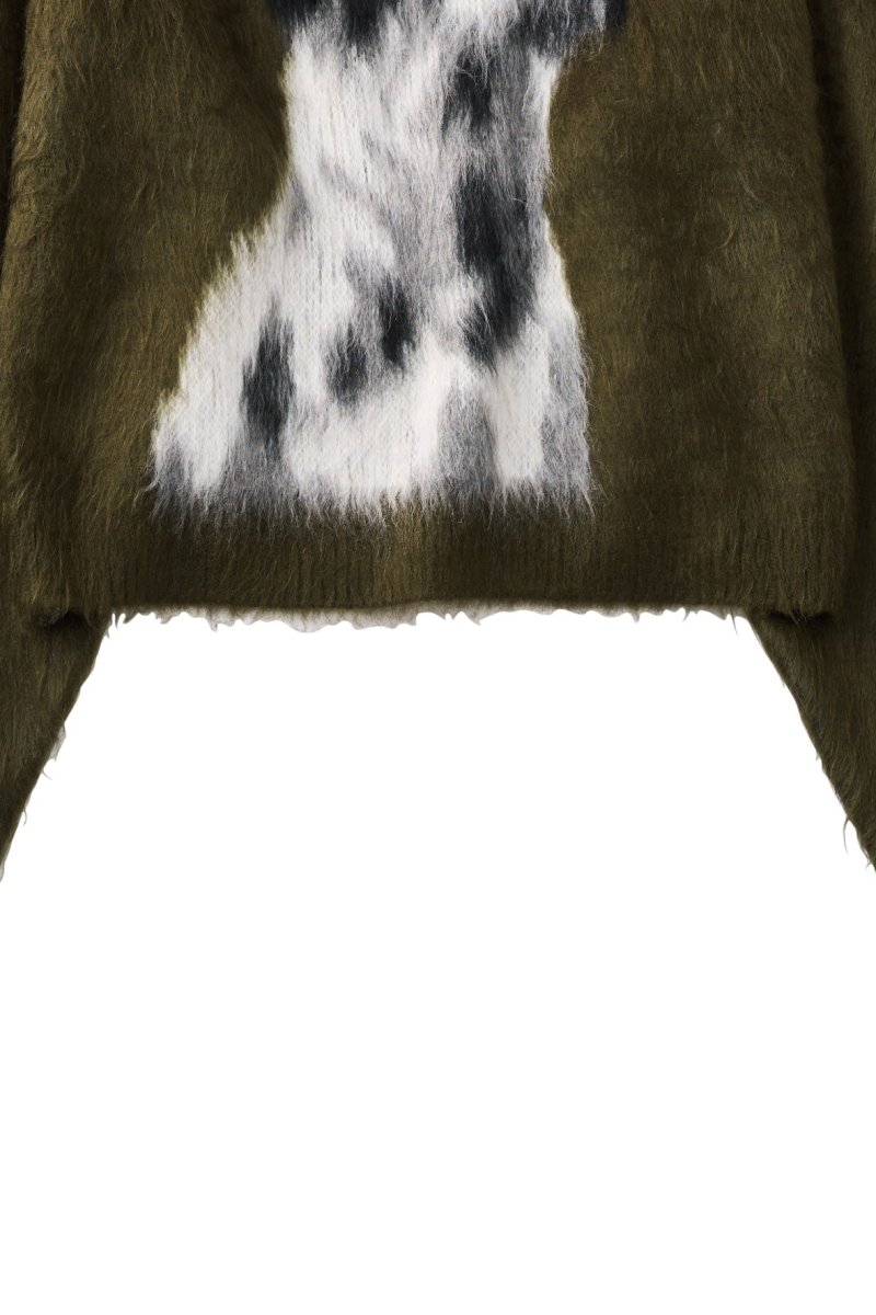 dalmatian shaggy knit(unisex)/green - KNUTH MARF