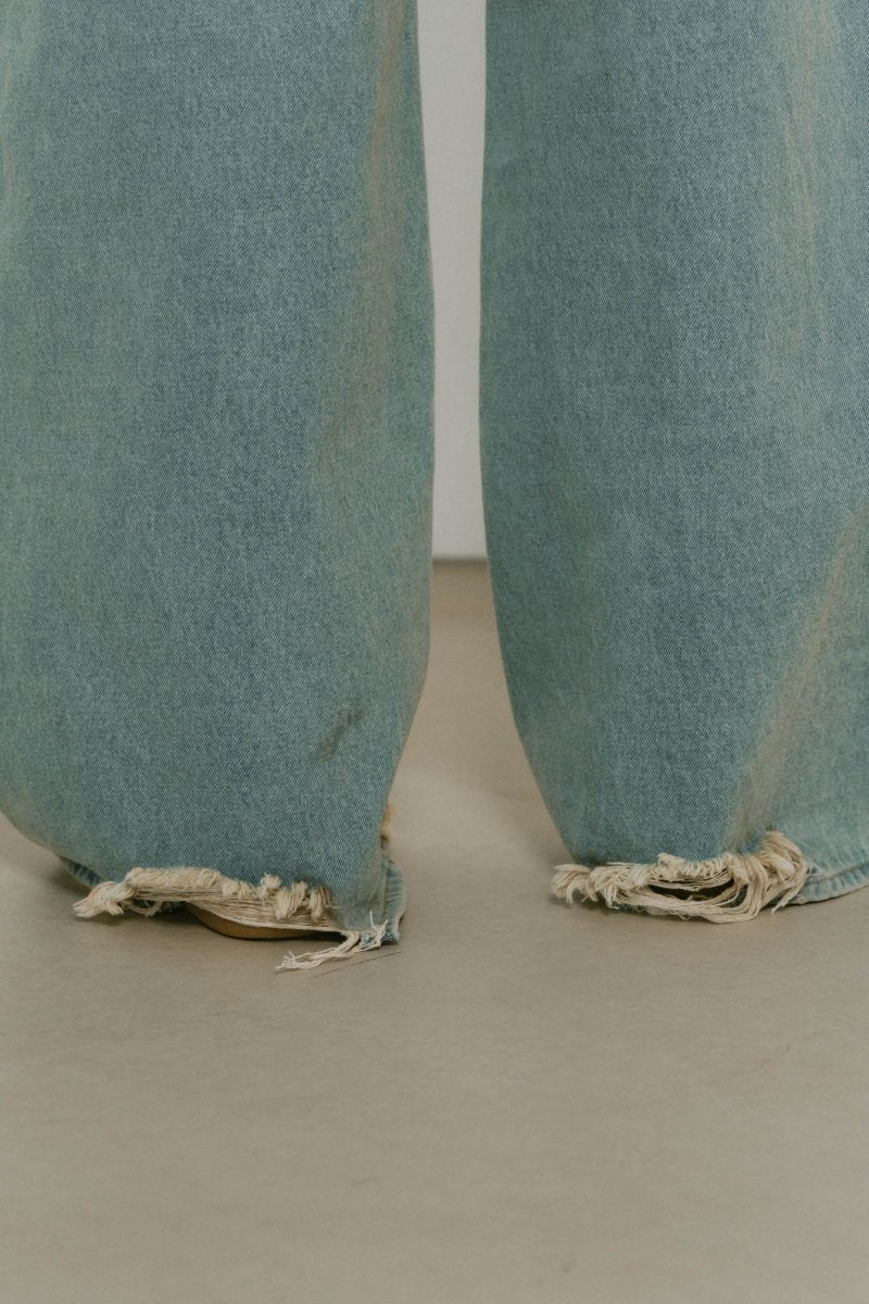 damage denim pants/saxblue - KNUTH MARF