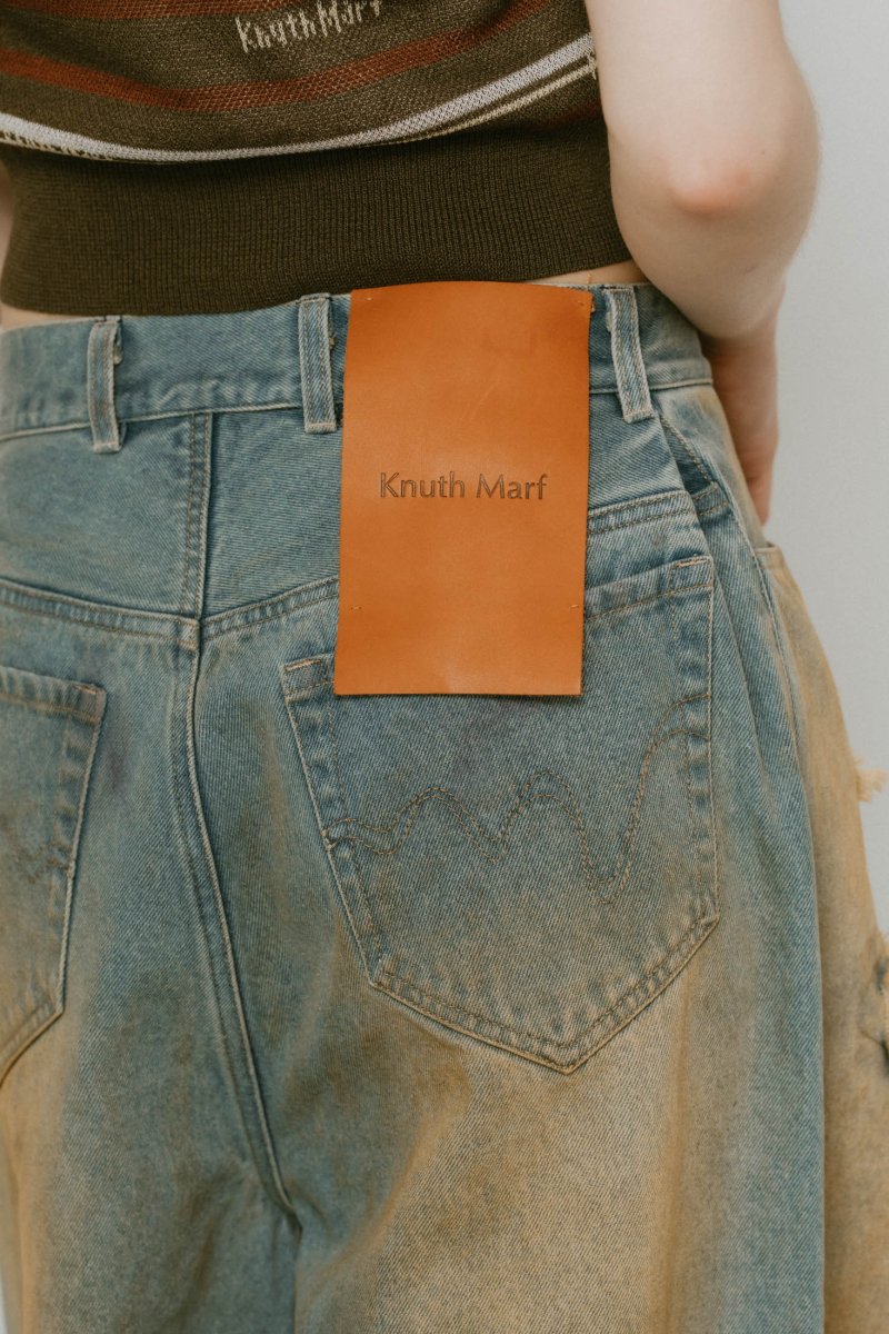 damage denim pants/saxblue - KNUTH MARF