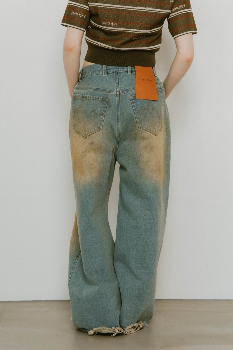 damage denim pants/saxblue - KNUTH MARF