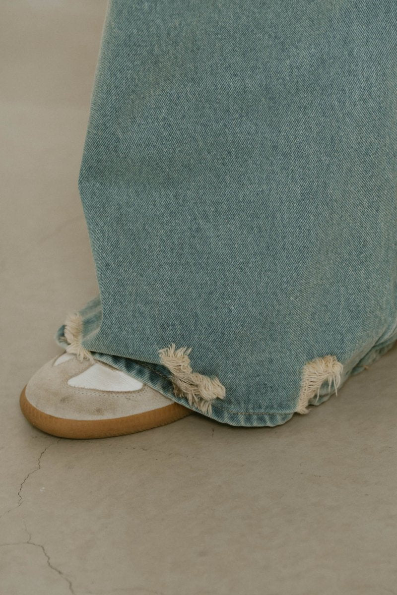 damage denim pants/saxblue - KNUTH MARF