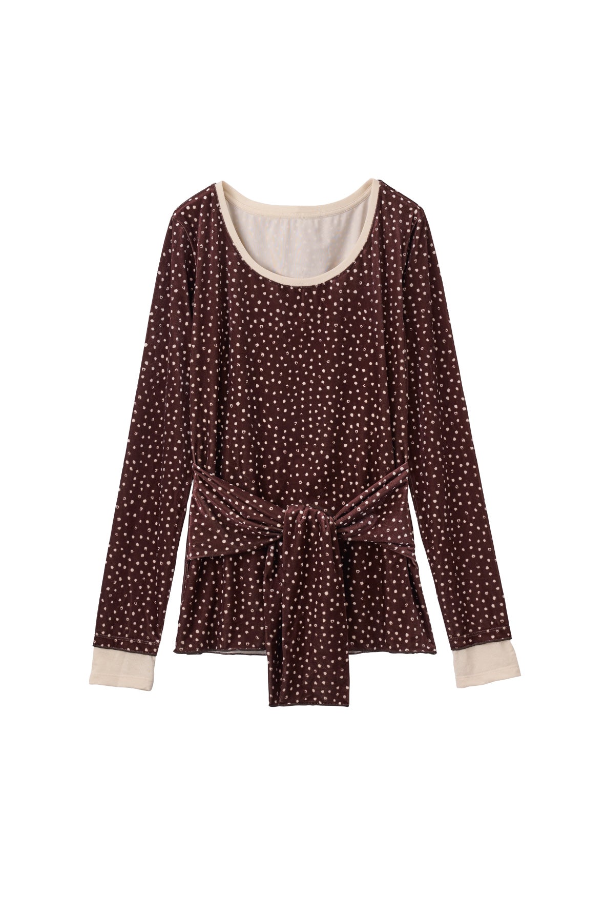 2way front-cross velour top/3color