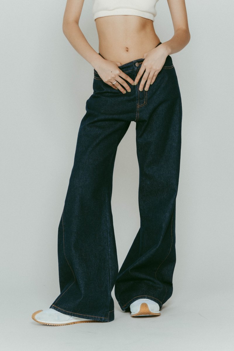 denim baggy pants(unisex)/2color - KNUTH MARF