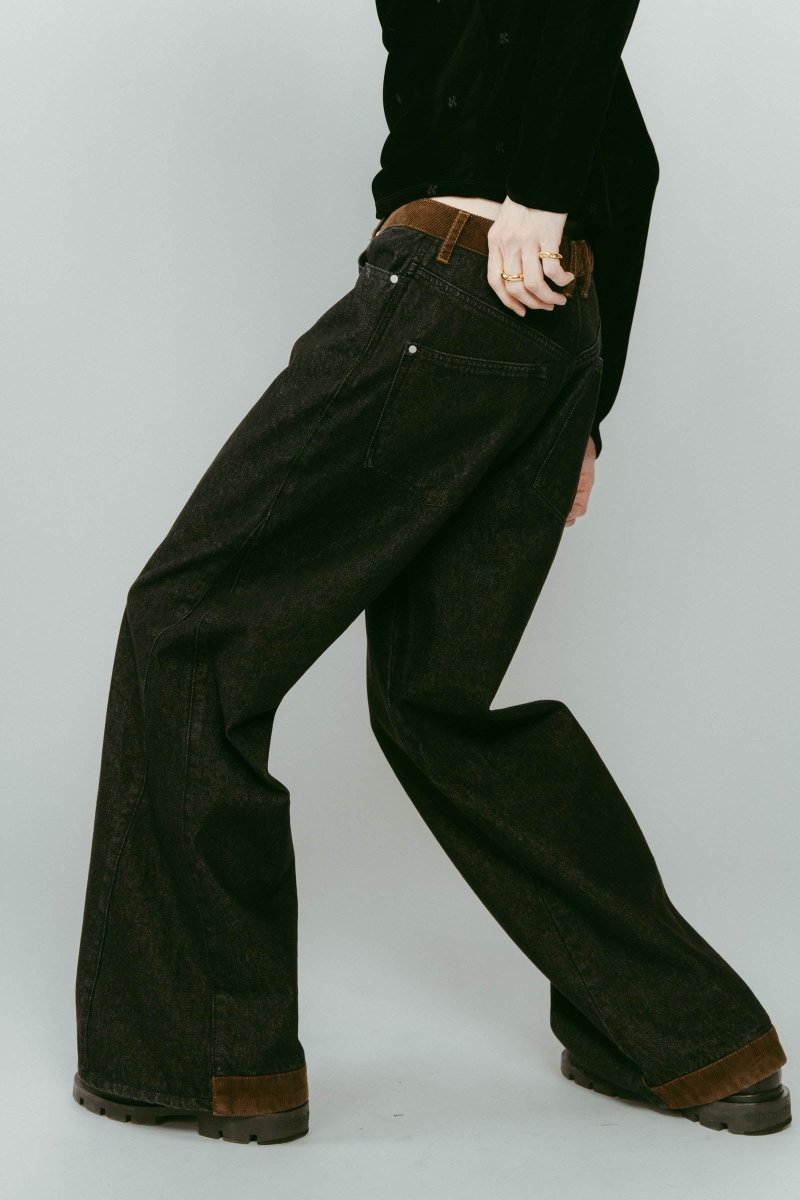 denim baggy pants(unisex)/2color - KNUTH MARF
