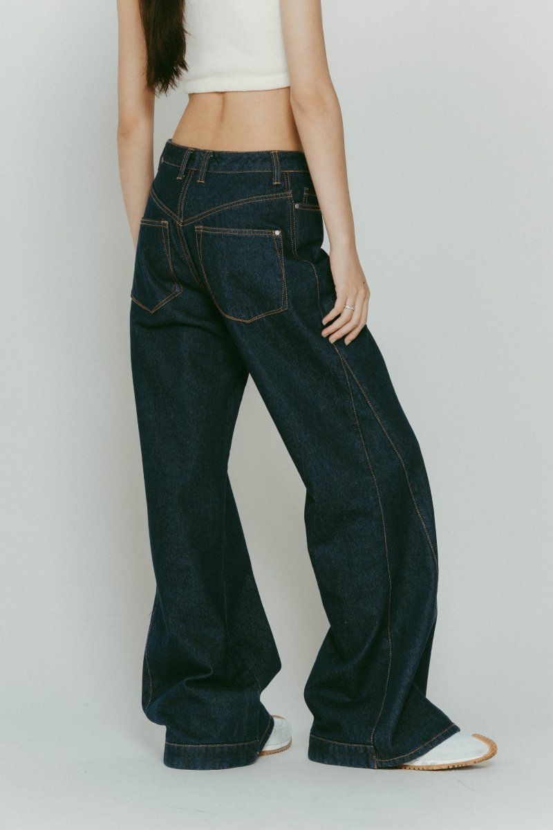 denim baggy pants(unisex)/2color - KNUTH MARF
