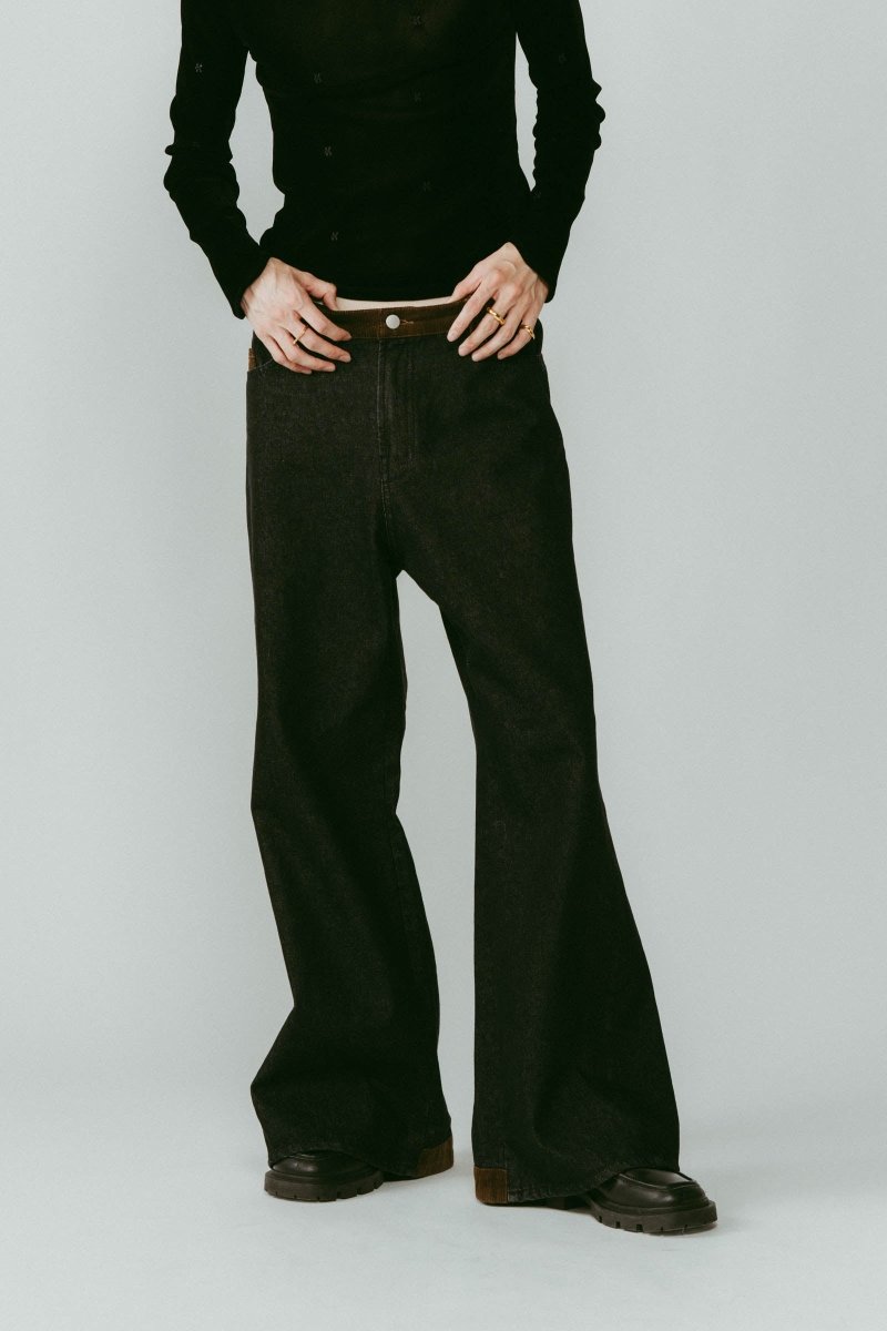 denim baggy pants(unisex)/2color - KNUTH MARF