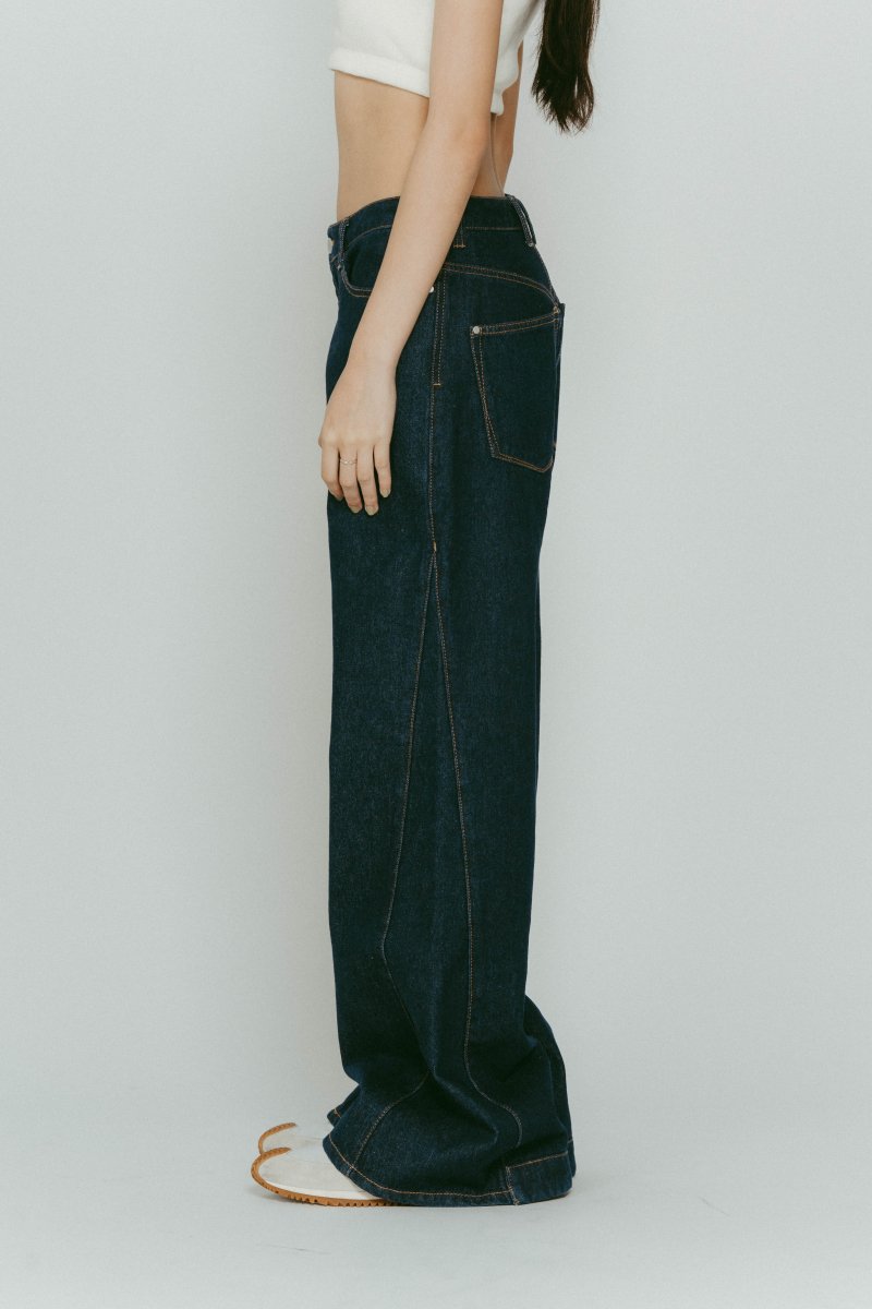 denim baggy pants(unisex)/2color - KNUTH MARF