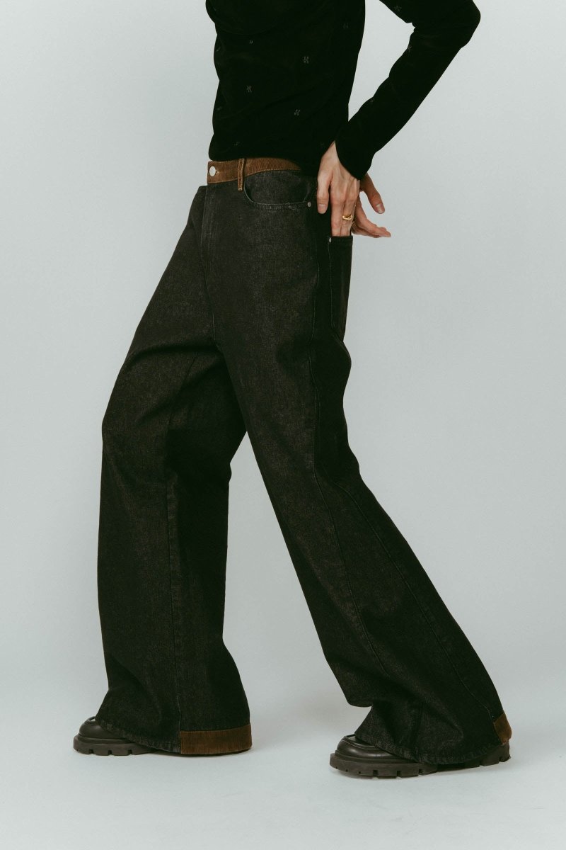 denim baggy pants(unisex)/2color - KNUTH MARF