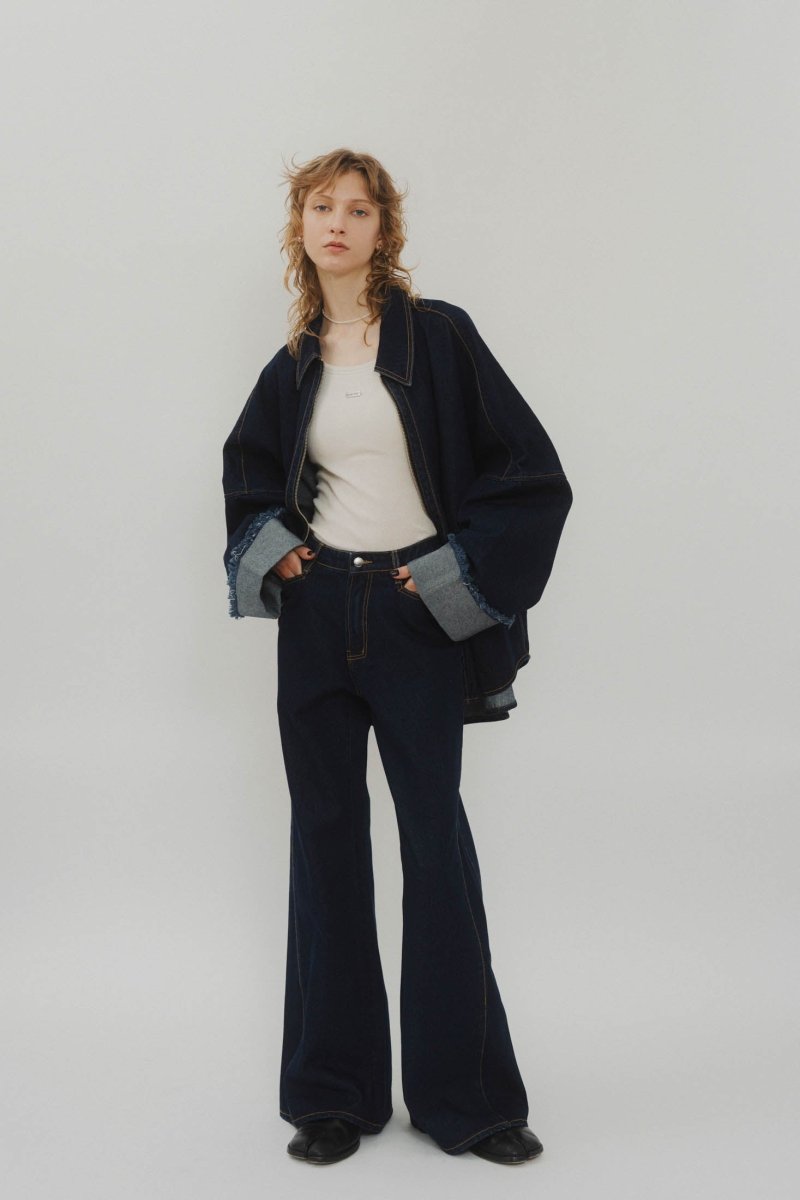 denim over shirt jacket(unisex)/indigo - KNUTH MARF
