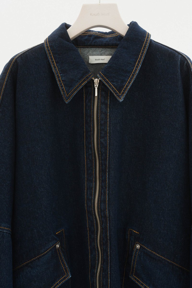 denim over shirt jacket(unisex)/indigo - KNUTH MARF