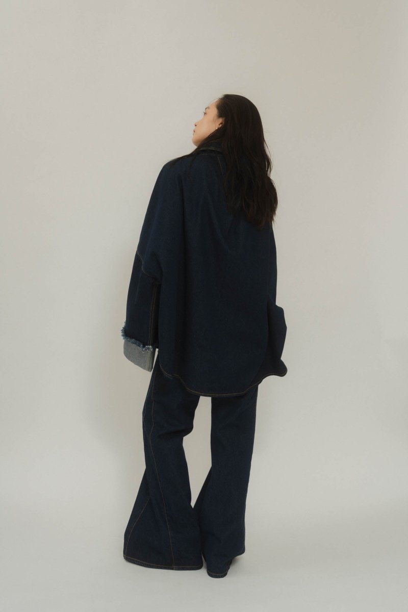 denim over shirt jacket(unisex)/indigo - KNUTH MARF