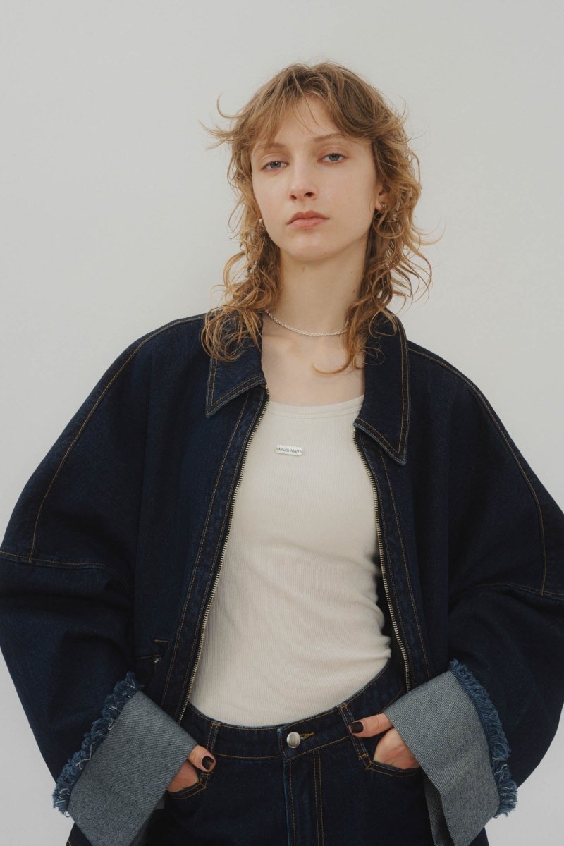 denim over shirt jacket(unisex)/indigo - KNUTH MARF