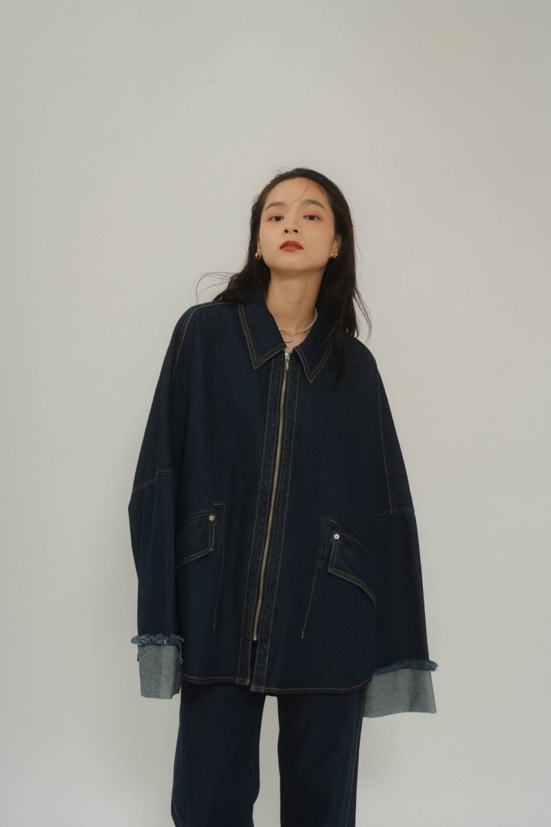 denim over shirt jacket(unisex)/indigo - KNUTH MARF