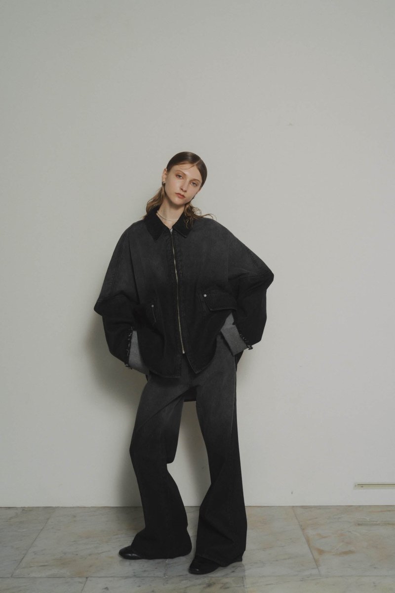 denim over shirt jacket(unisex)/vintageblack - KNUTH MARF