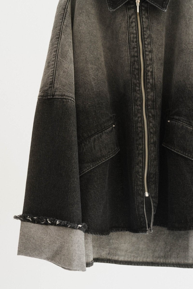 denim over shirt jacket(unisex)/vintageblack - KNUTH MARF