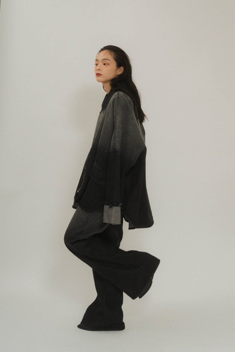 denim over shirt jacket(unisex)/vintageblack - KNUTH MARF