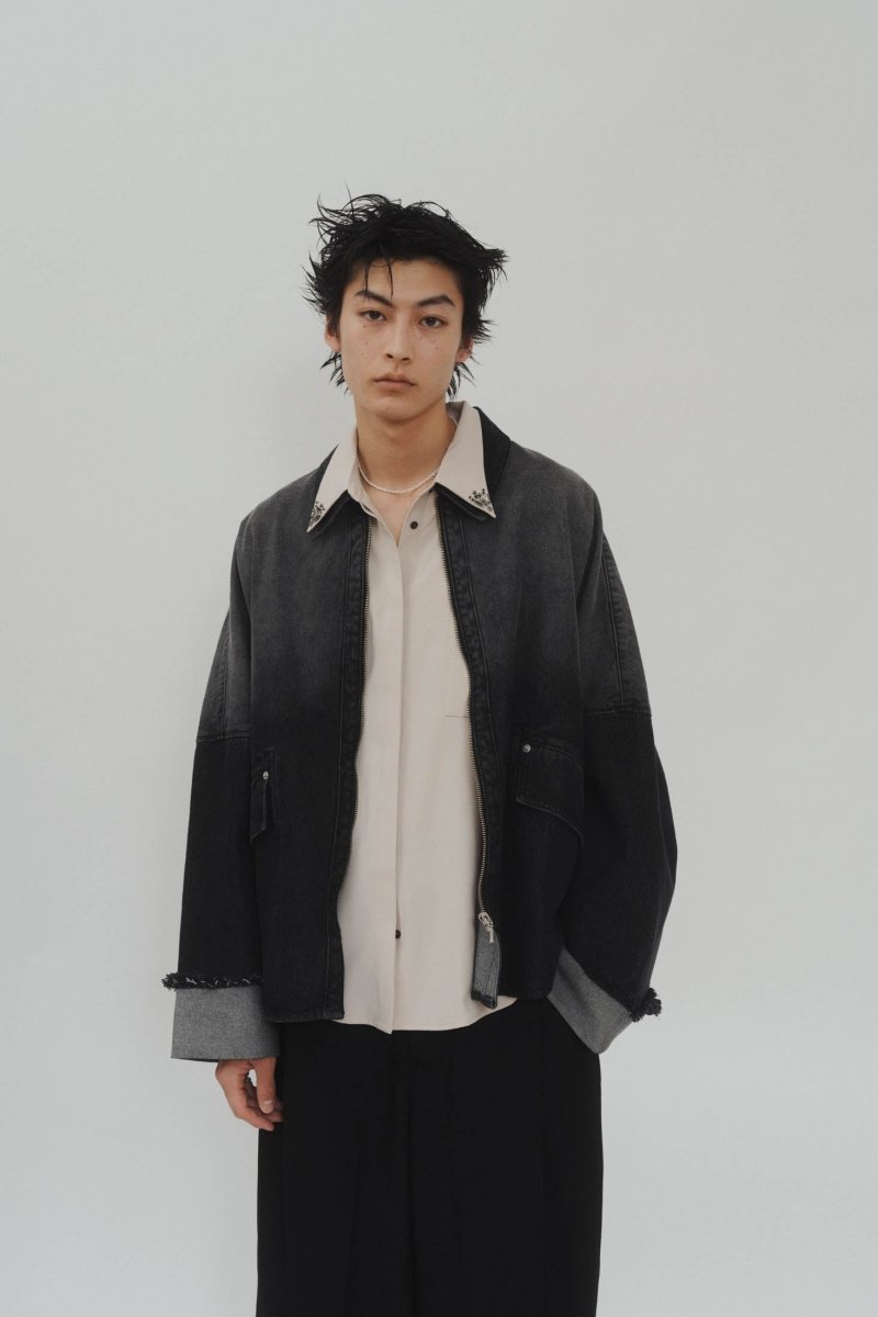 denim over shirt jacket(unisex)/vintageblack - KNUTH MARF
