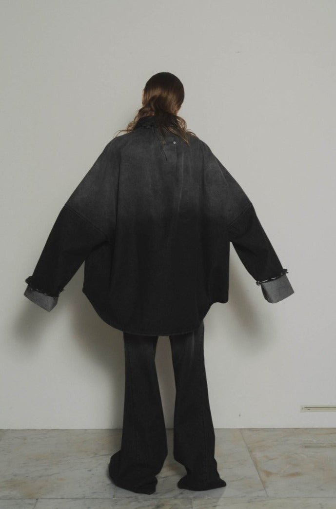 denim over shirt jacket(unisex)/vintageblack - KNUTH MARF