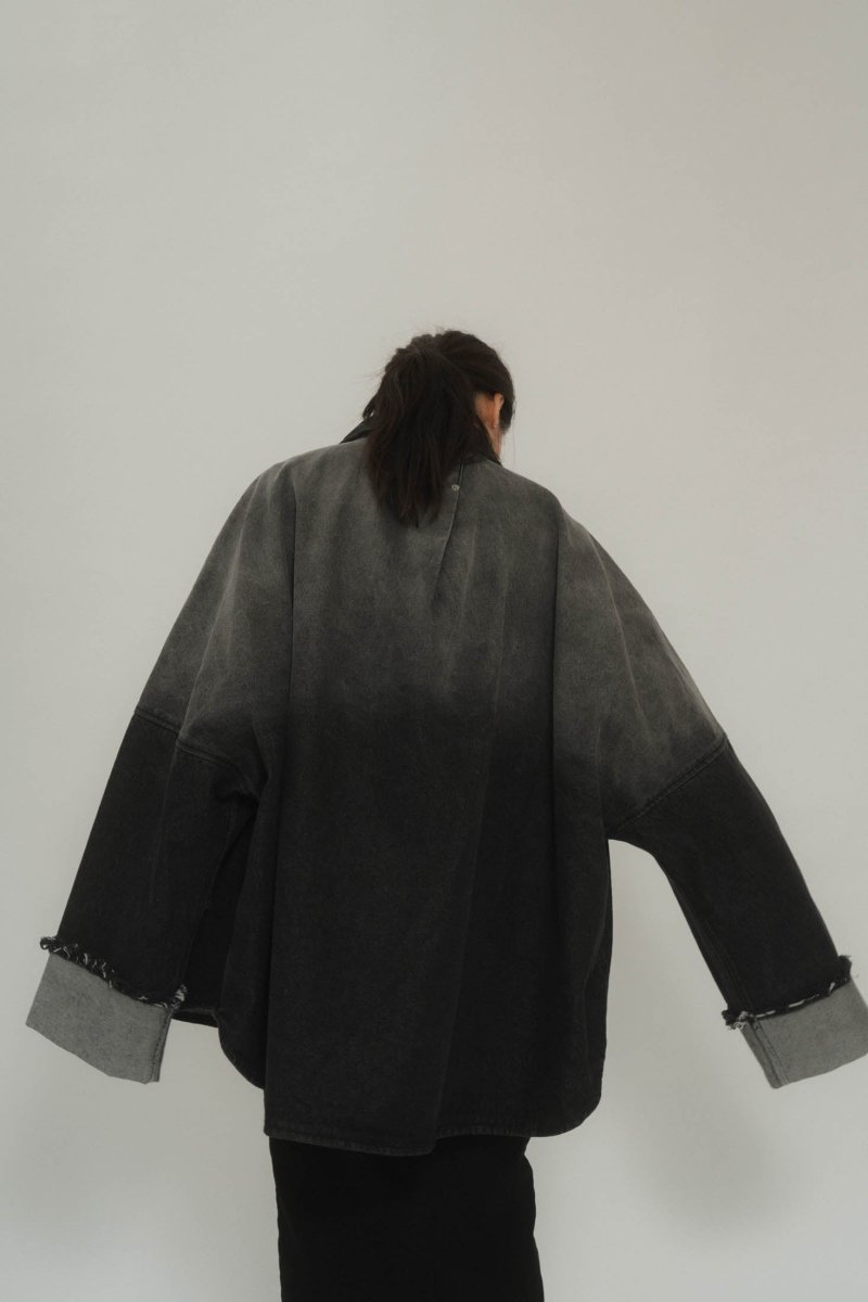 denim over shirt jacket(unisex)/vintageblack - KNUTH MARF