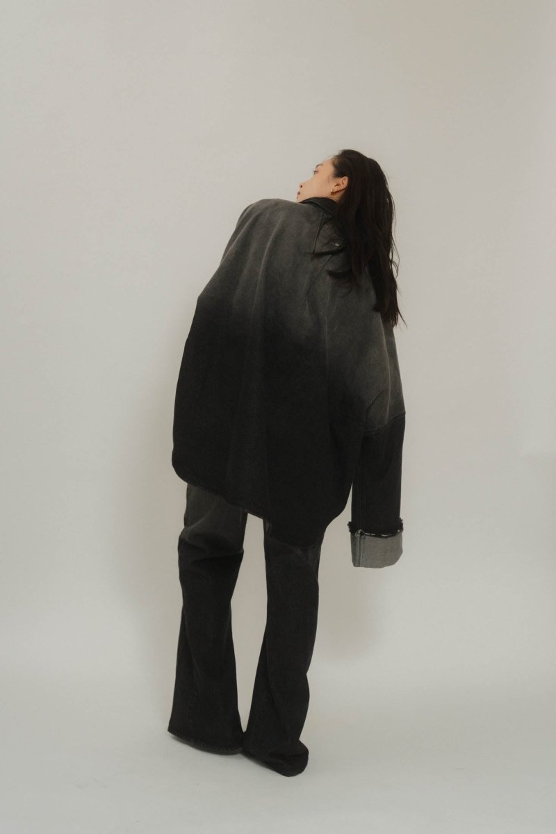 denim over shirt jacket(unisex)/vintageblack - KNUTH MARF