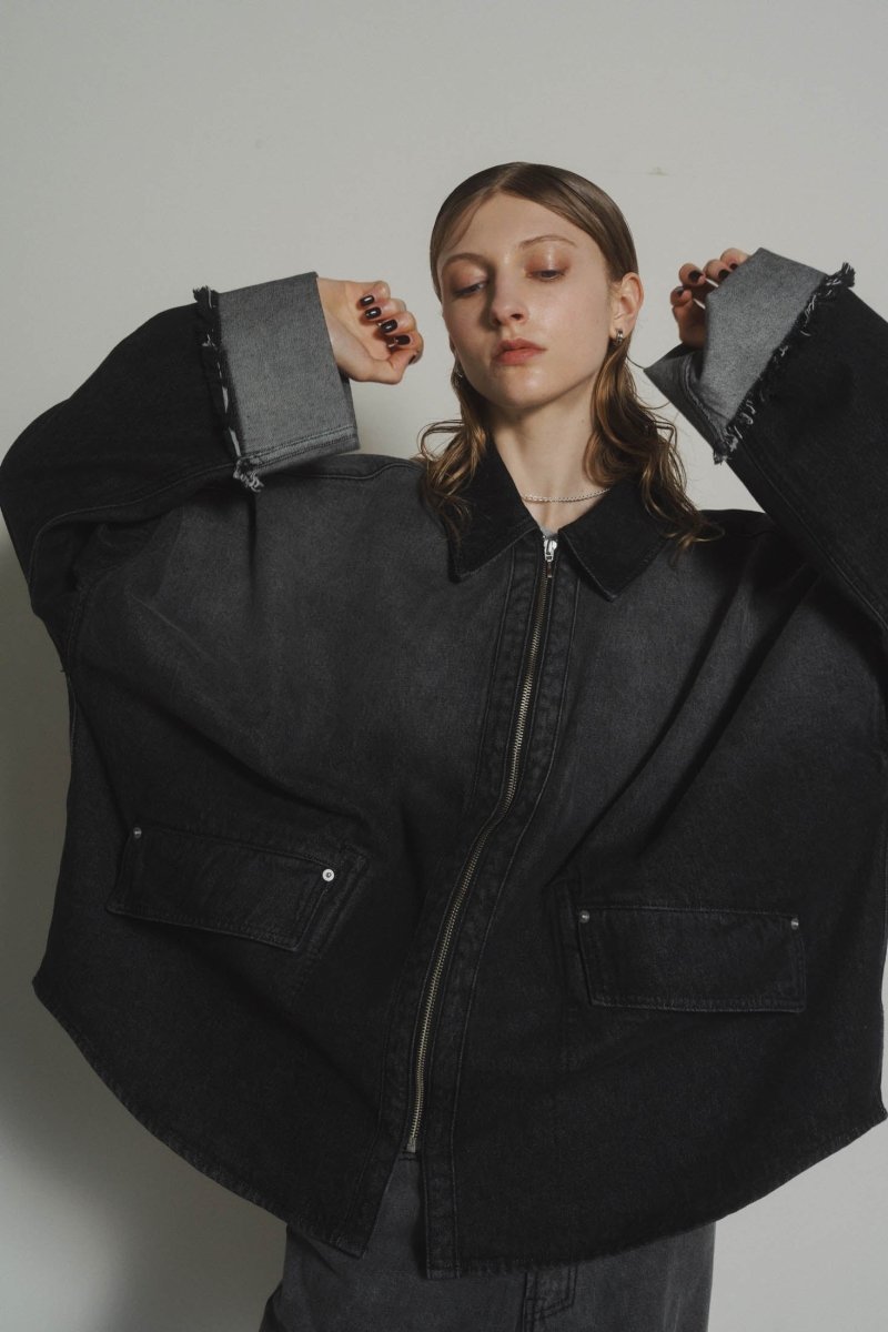 denim over shirt jacket(unisex)/vintageblack - KNUTH MARF