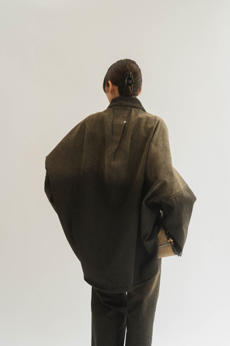 denim over shirt jacket(unisex)/vintageyellow - KNUTH MARF