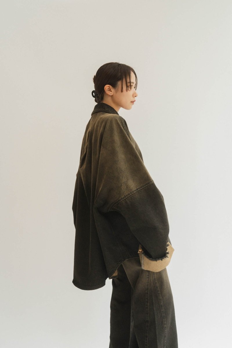 denim over shirt jacket(unisex)/vintageyellow - KNUTH MARF