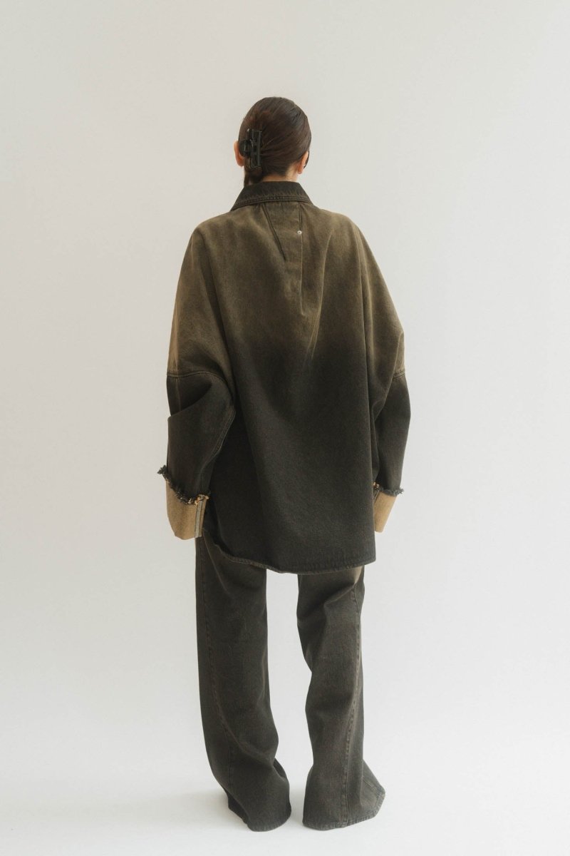 denim over shirt jacket(unisex)/vintageyellow - KNUTH MARF
