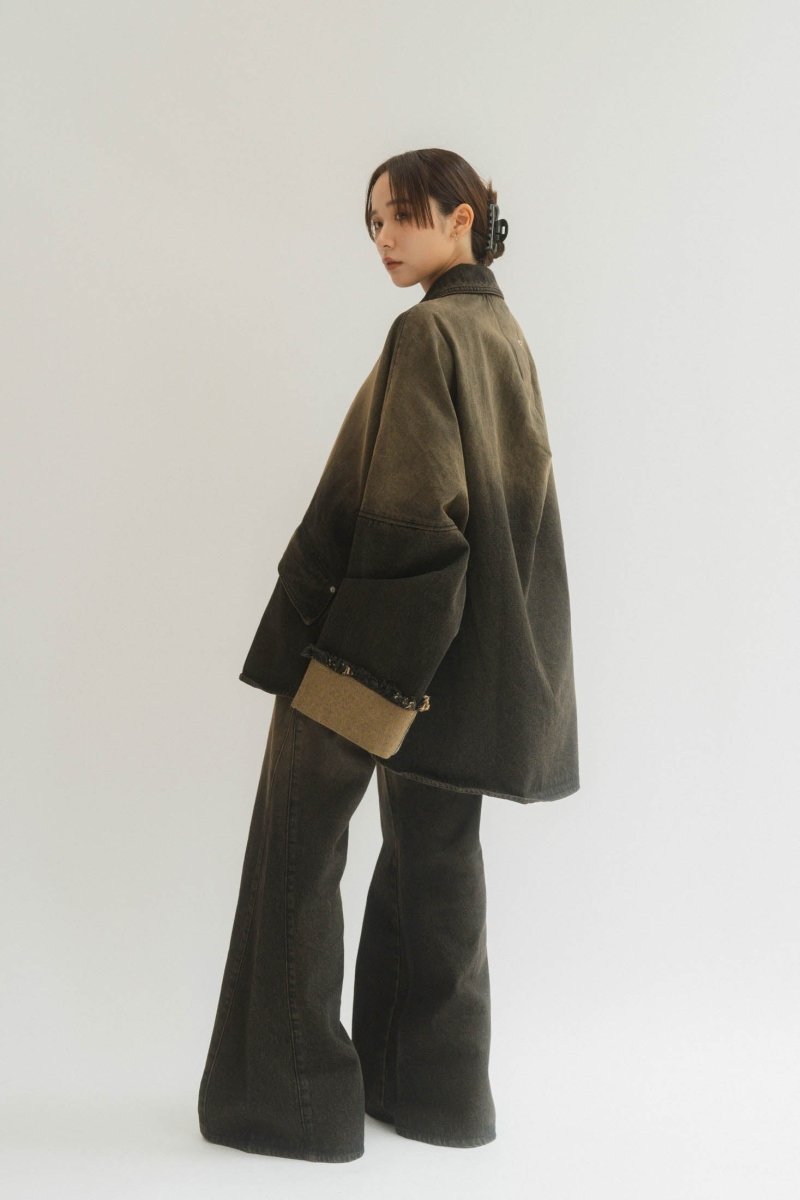 denim over shirt jacket(unisex)/vintageyellow - KNUTH MARF