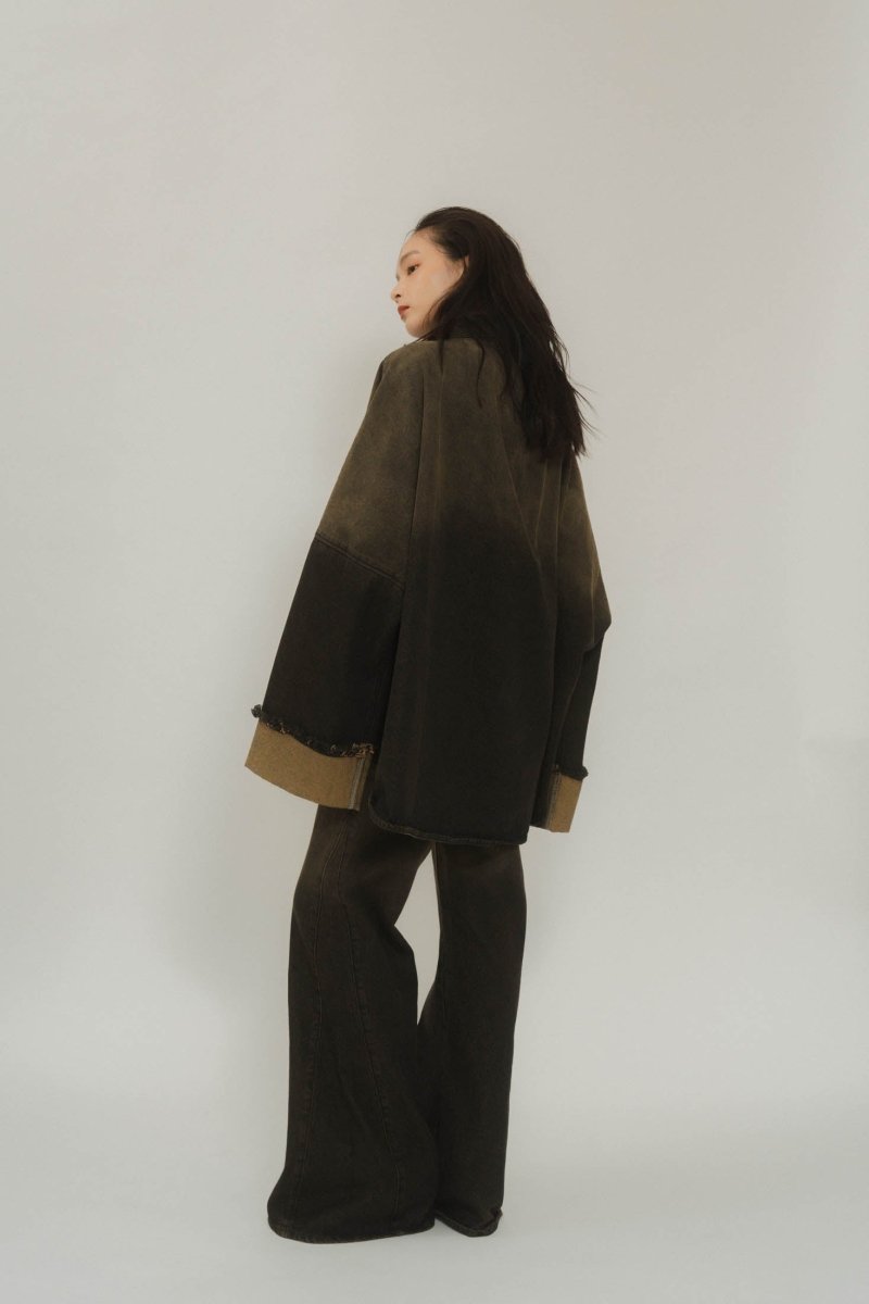 denim over shirt jacket(unisex)/vintageyellow - KNUTH MARF