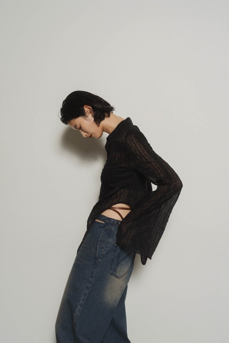 design sheer shirt/2color - KNUTH MARF