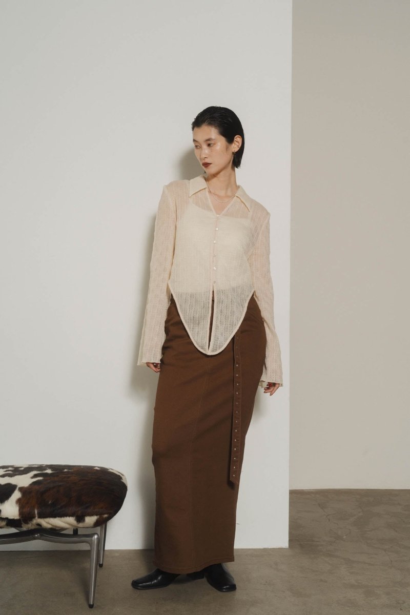 design sheer shirt/2color - KNUTH MARF