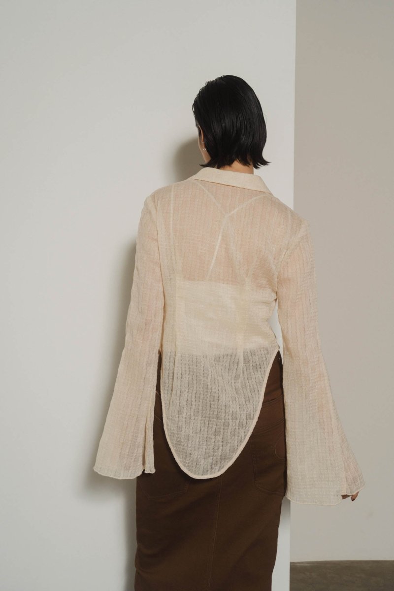 design sheer shirt/2color - KNUTH MARF