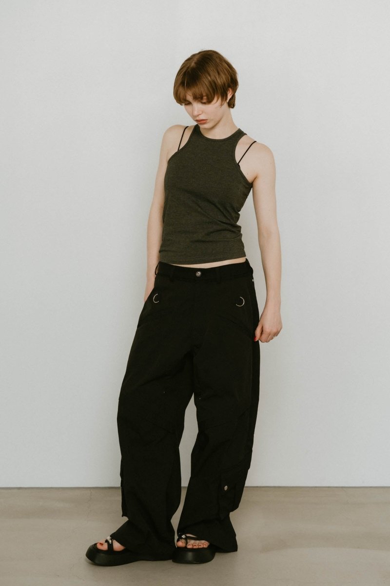 docking nylon pants(unisex)/black - KNUTH MARF